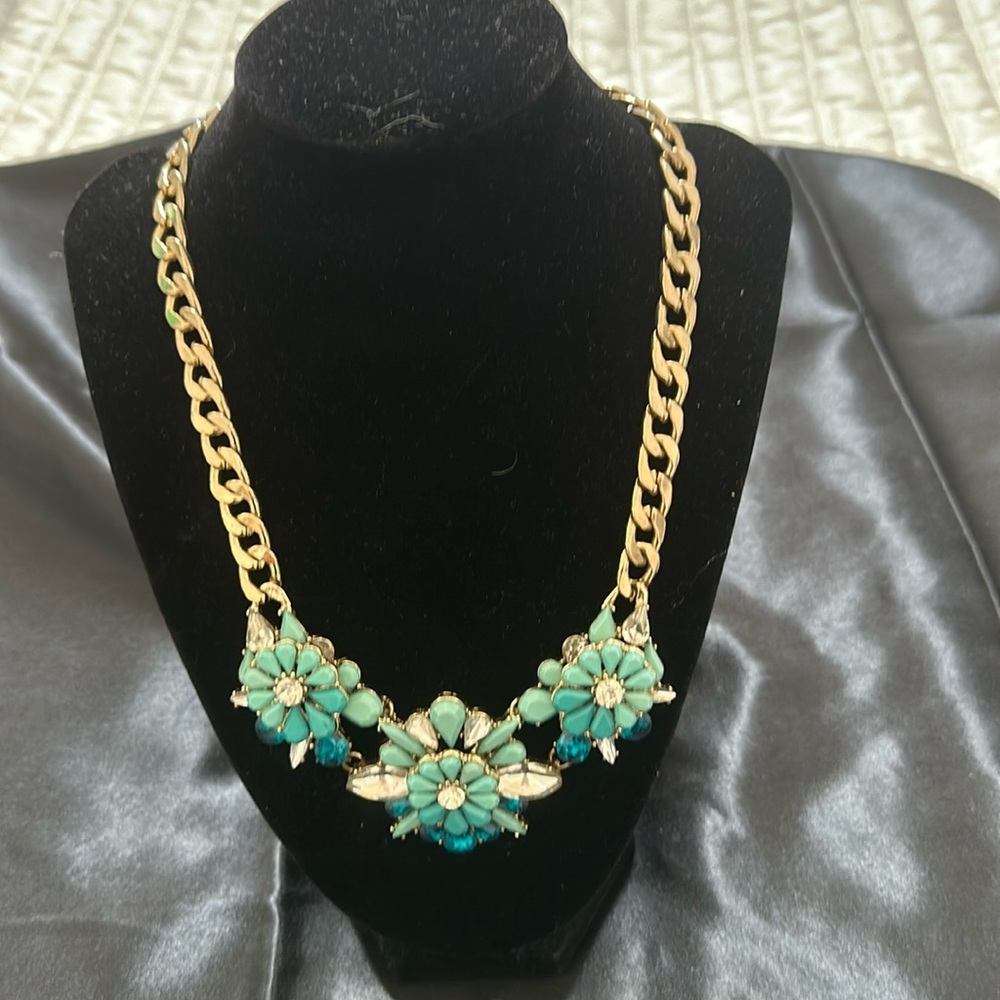 Turquoise and Crystal Necklace